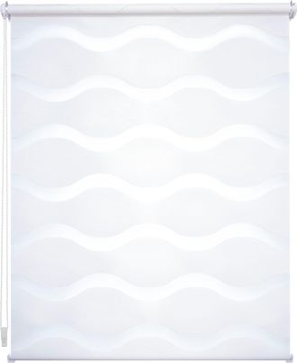 Liedeco Doppelrollo »Wave« Lichtschutz ohne Bohren freihängend Klemmfix-DUO-Rollo, Doppelrollo Wave