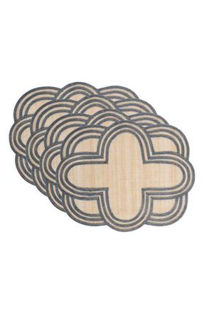 Juliska Set of 4 Scallop Stripe Placemats in Chambray at Nordstrom