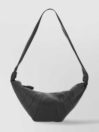 Christophe Lemaire curved knotted strap textured cross-body bag