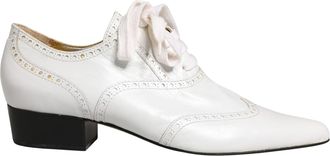 Dolce & Gabbana Womens Leather Brogue White