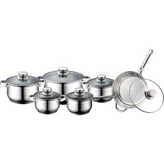 Royalty Line Royalty Line RL-1231 Set di pentole in acciaio inox da 12 pezzi