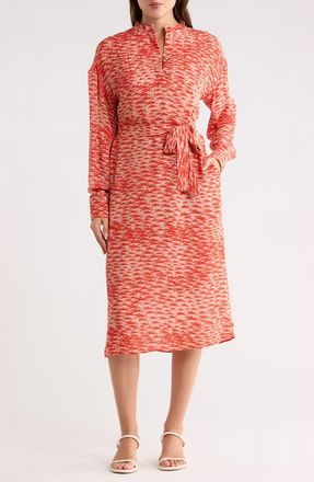 Longchamp Quilted Silk Dress in Orange at Nordstrom Rack, Size 6 Us / 38 Fr