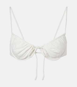 Faithfull The Brand Halo broderie anglaise bikini top