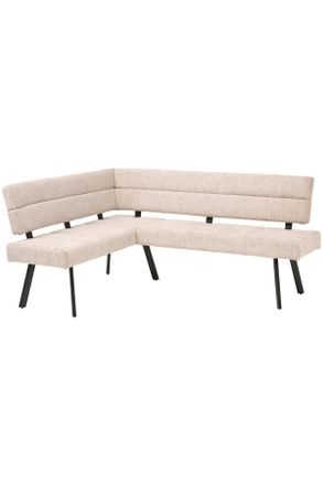MID.YOU Mid.you Eckbank, Beige, Metall, Textil, L-Form, 190x150 cm, Esszimmer, B&auml;nke, Eckb&auml;nke