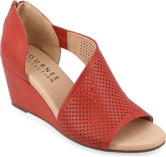 Journee Collection Women & apos;s Aretha Medium and Wide Width Wedge Sandals