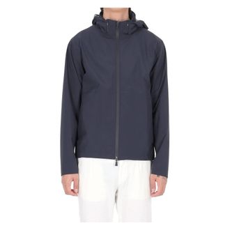 Herno Light Jackets, male, Blue, Size: XL Giubbino bomber in nylon anti acqua Functional Wardrobe