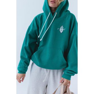 Free People FP Movement Final Call Graphic Hoodie in Green Glow at Nordstrom, Size Small