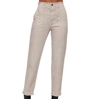 Bella Dahl Womens Dakota Frayed Ankle Trouser In Sand