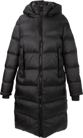 Sergio Moretti Long Padded Puffer Jacket With Hood And Ribbed Cuffs