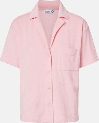 Hunza G Camisa Resort de rizo de algod&oacute;n