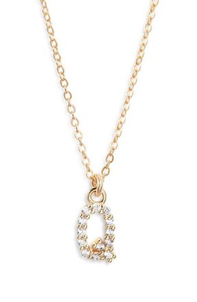 Set & Stones Gemma Initial Necklace in Gold /Q at Nordstrom