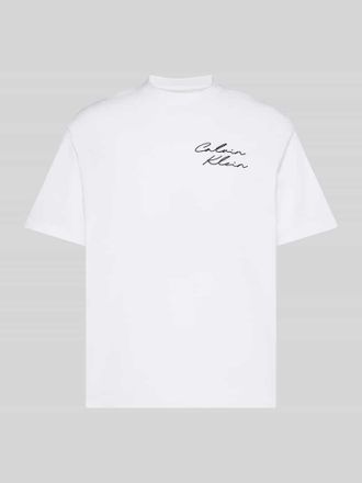Calvin Klein Jeans Relaxed Fit T-Shirt aus reiner Baumwolle in Weiss, Gr&ouml;&szlig;e XXL