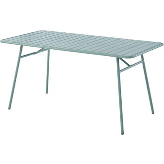 Vente-Unique Tavolo da giardino L.160 cm in Metallo Verde acqua - MIRMANDE