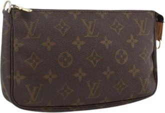 Louis Vuitton Pre-owned Clutches, female, Brown, Size: ONE SIZE Pre-owned Monogram Canvas Pouch