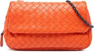 Bottega Veneta Pre-owned Bottega Veneta Mini Nappa Intrecciato Expandable Chain Flap Crossbody Ladies B02949510V