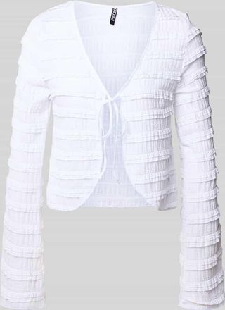 Pieces Regular Fit Cardigan mit Spitzendetails Modell ANINE in Weiss, Gr&ouml;&szlig;e XL