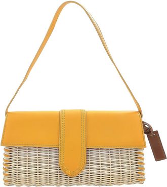 Jacquemus Yellow Le Bambino Long Woven Shoulder Bag