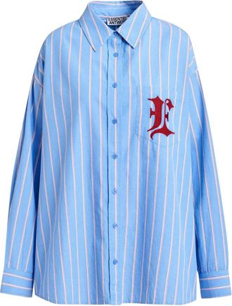 Essentiel Camicia a righe con ricamo - Blu