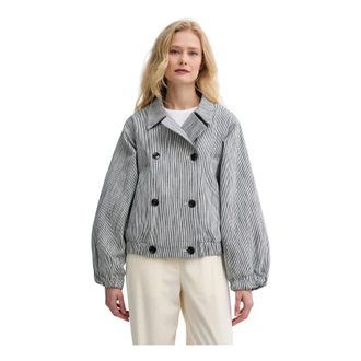 Sessun Giacca Oversize a Righe - - Jackets - Donna - Grigio - M