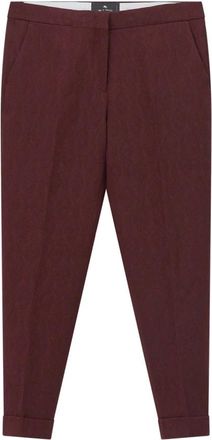 Etro Broeken, Dames, Rood, 2Xl, Wol, Paisley Wolle Broek