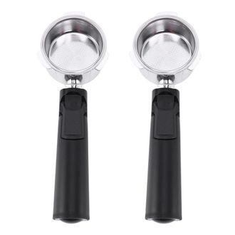 OEM 2 Soportes De Filtro De Caf&eacute; Sin Fondo De Acero Inoxidable De 51 Mm Para Accesorios De Cafeteras Profesionales