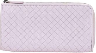 Bottega Veneta Purple Leather Long Wallet (Bi-Fold) (Pre-Owned)