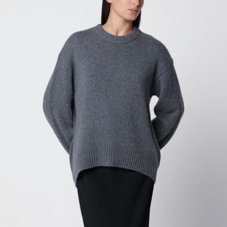 Lisa Yang Maglione Noor girocollo in cashmere grafite
