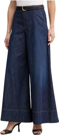 Twinset Wide Jeans - Dames - Loose Fit Jeans - Blauw - W30 - Katoen - Jeans