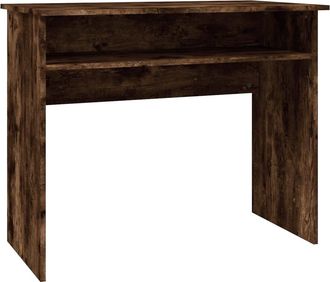 vidaXL Vidaxl - Escritorio Madera Contrachapada Color Roble Ahumado 90x50x74 Cm
