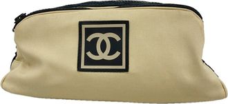 Chanel Beige Nylon Pouch (Pre-Owned)