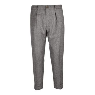 Berwich Heren, Broeken, Grijs, Maat: XL Wol