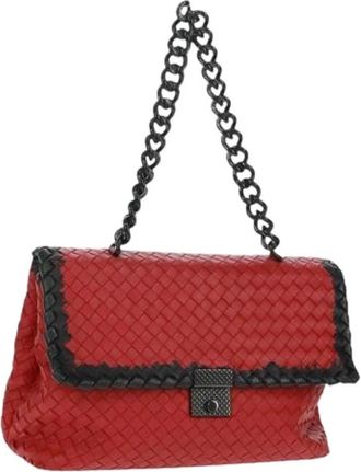 Bottega Veneta Pre-owned Shoulder Bags, female, Red, Size: ONE SIZE Pre-owned Vintage Shoulder Bag