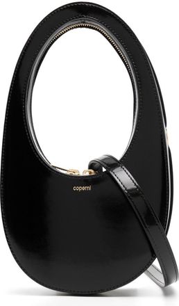 Coperni Mini Swipe leather tote bag - women - Leather - One Size - Black