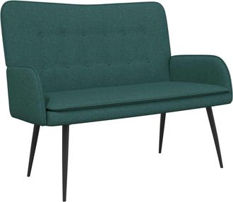 vidaXL Sof&aacute; De 2 Plazas Verde Oscuro 115 X 61 X 87 Cm Tela Vidaxl