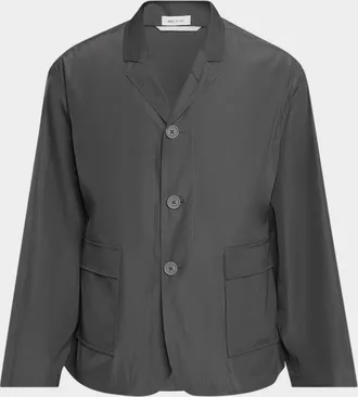 Thom Browne Men & apos;s Packable Logo-Print Shirt Jacket