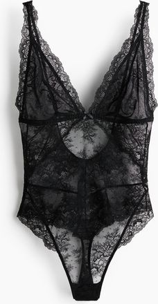 H&M Spitzenbody - Schwarz