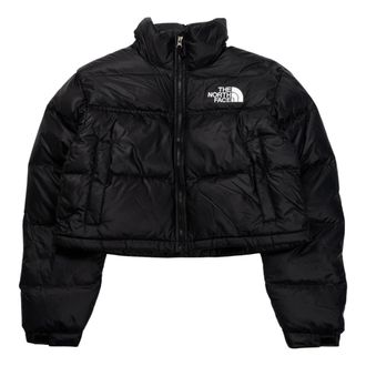 The North Face Nuptse Short Jacket - Dames - Ski Jassen - Zwart - M - Polyester - Fitness