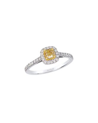 Le Vian Yellow Diamonds 14K Two Tone 0.72 Ct. Tw. Diamond Cocktail Ring