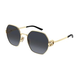 Gucci Sunglasses, unisex, Yellow, Size: 58 MM Oval Frame Sunglasses