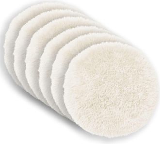 vidaXL Funda De Almohada 6 Pcs Heerlen Blanco &Oslash; 30 Cm Fleece Pv Vidaxl