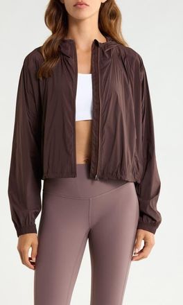 Beyond Yoga Places to Go Water Repellent Jacket in Cocoa Plum at Nordstrom, Size X-Small