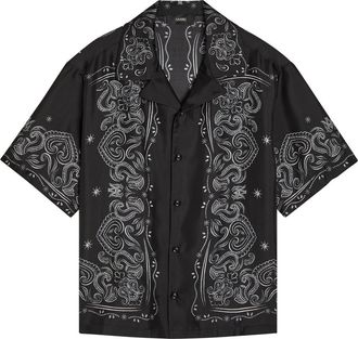 Amiri Bandana-print Silk Shirt - Black - XL