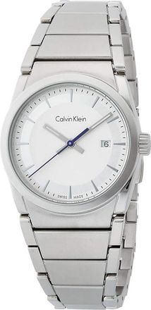 Calvin Klein Stijlvol Horloge met Witte Wijzerplaat - Heren - Horloges - Grijs - ONE Size - Accessoires