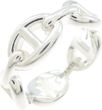 Herm&egrave;s Silver Silver 925 Band Ring (Pre-Owned)