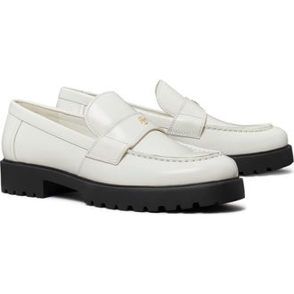 Tory Burch Classic Platform Lug Sole Loafer in Dove White at Nordstrom, Size 10.5