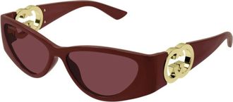 Gucci Sunglasses, unisex, Red, Size: 55 MM Gg1824S Cat Eye Sunglasses