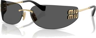 Miu Miu Accessoires, Dames, Geel, ONE Size, Mua 51S Zonnebrillen