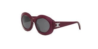 Celine Smoke Oval Ladies Sunglasses CL40292U 69A 54