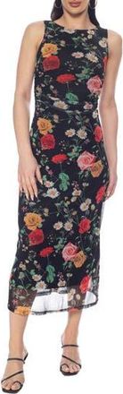 Bebe Sleeveless Mesh Dress in Multi Floral at Nordstrom Rack, Size X-Large