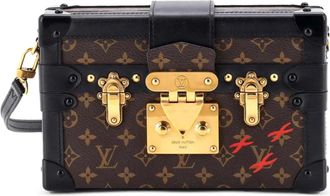Louis Vuitton Petite Malle Handbag Monogram Canvas clutch bag - Marrone